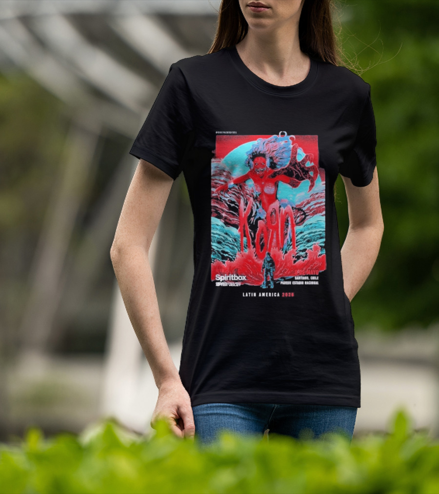 KoRn Santiago Chile Parque Estadio Bicentenario May 8 2026 With Spiritbox Latin America Event T-Shirt