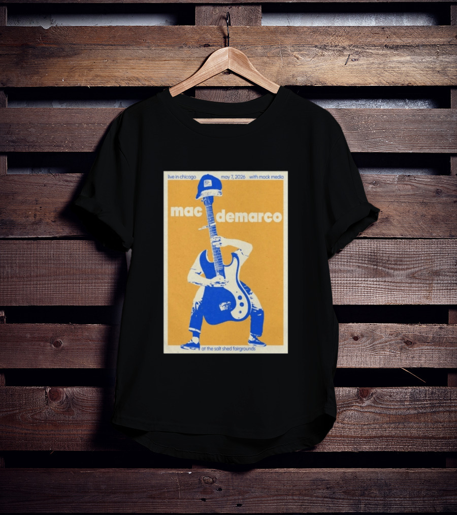 Live In Chicago Mac DeMarco May 7 2026 At The Salt Shed Fairgrounds With Mock Media T-Shirt