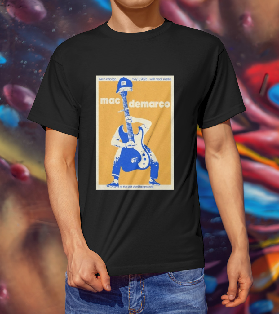 Live In Chicago Mac DeMarco May 7 2026 At The Salt Shed Fairgrounds With Mock Media T-Shirt