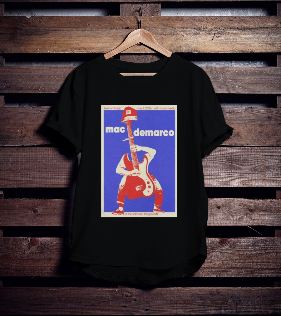 Mac Demarco Live In Chicago May 7 2026 The Salt Shed Fairgrounds With Mock Media T-Shirt