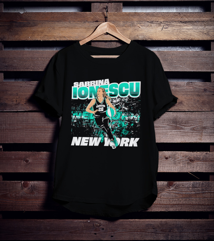 Sabrina Ionescu New York Liberty Street Ball WNBA T-Shirt
