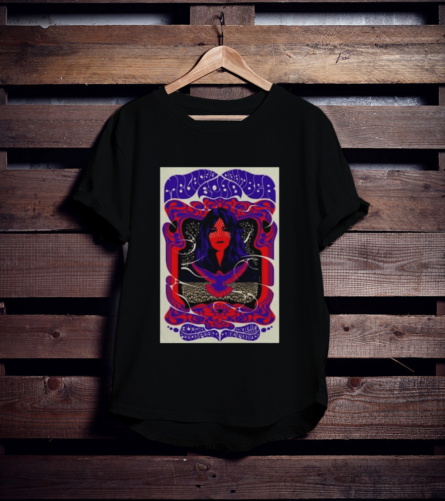 Melody's Echo Chamber Austin Psych Fest 2026 May 9 Austin TX Psychedelic Art Red Purple Woman Bird T-Shirt