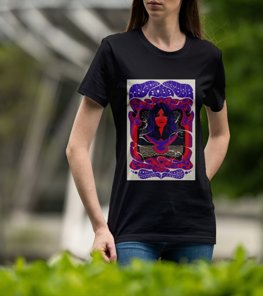Melody's Echo Chamber Austin Psych Fest 2026 May 9 Austin TX Psychedelic Art Red Purple Woman Bird T-Shirt