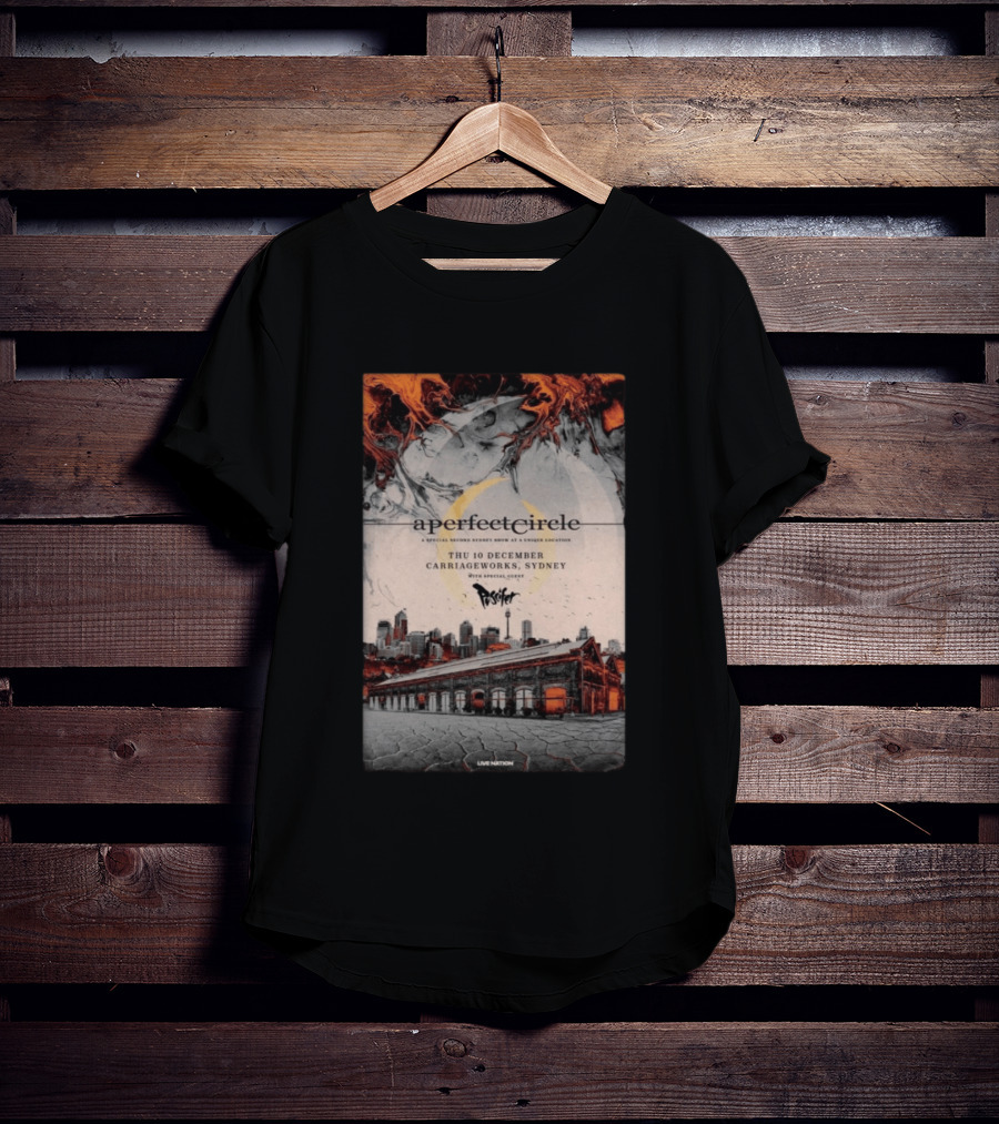 A Perfect Circle Thu 10 December Carriageworks Sydney Special Sunset Show With Puscifer T-Shirt