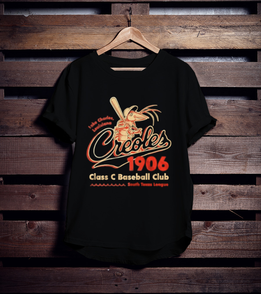 Lake Charles Louisiana Creoles 1906 Class C Baseball Club South Texas League T-Shirt