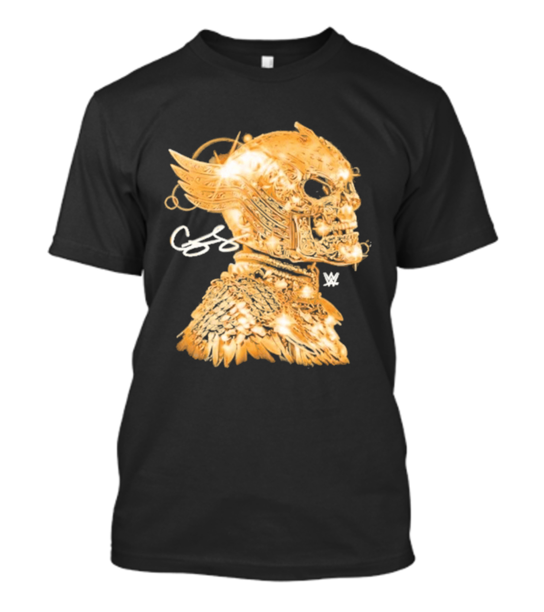 Cody Rhodes Gold Skull Mask Winged WW T-Shirt