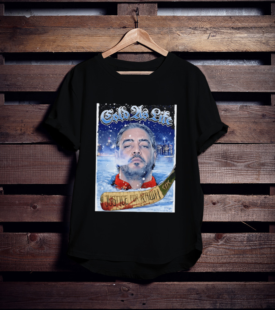Justice For Pawn Cold As Life Cityscape Hockey Stick T-Shirt