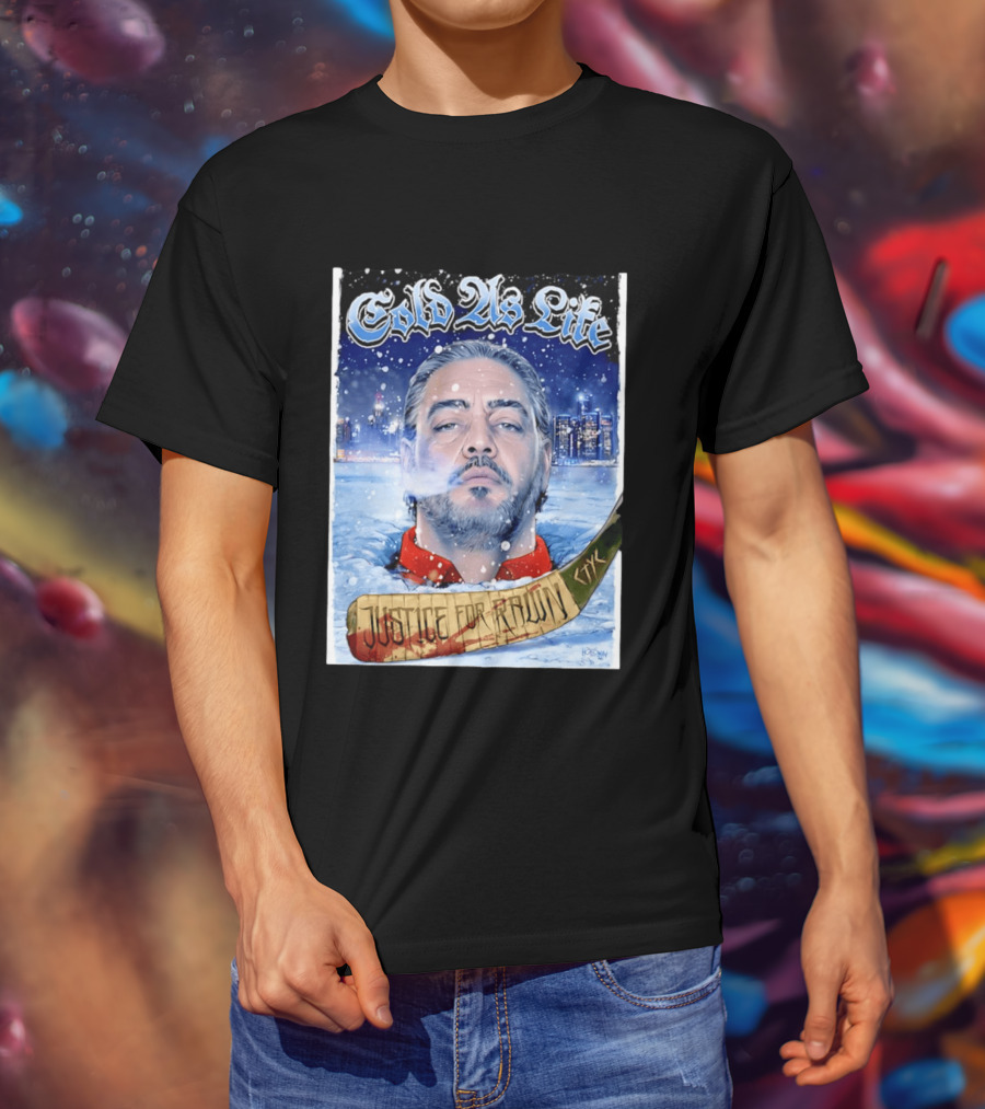 Justice For Pawn Cold As Life Cityscape Hockey Stick T-Shirt