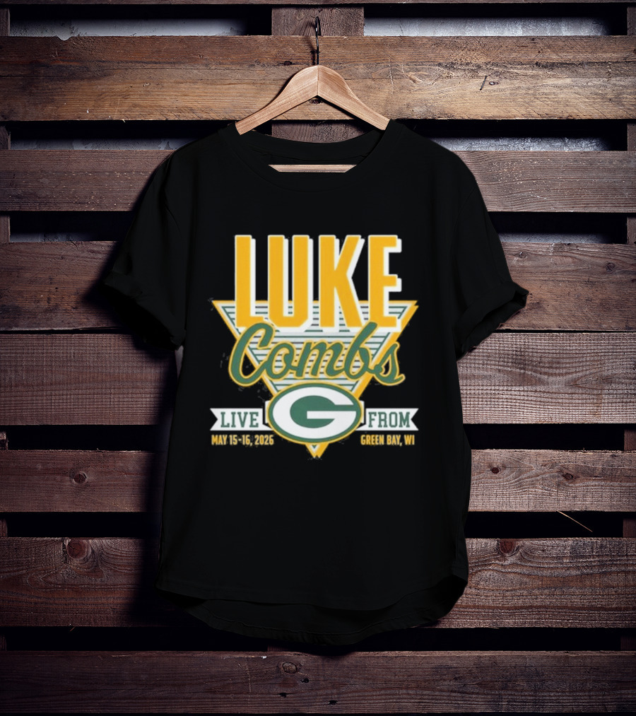 Luke Combs Live May 15 16 2026 Green Bay Wisconsin Packers T-Shirt
