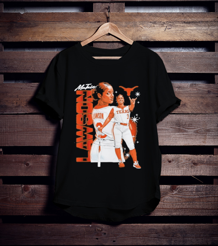 Mataia Lawson Texas Longhorns Softball Player Number 3 T-Shirt