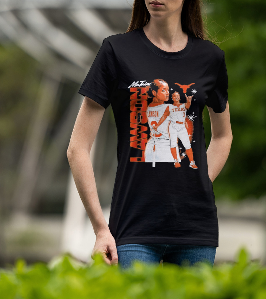 Mataia Lawson Texas Longhorns Softball Player Number 3 T-Shirt