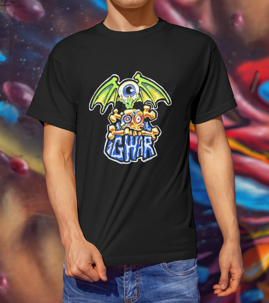 GWAR Flying Eyeball Skull Punk Rock Band Winged Monster T-Shirt