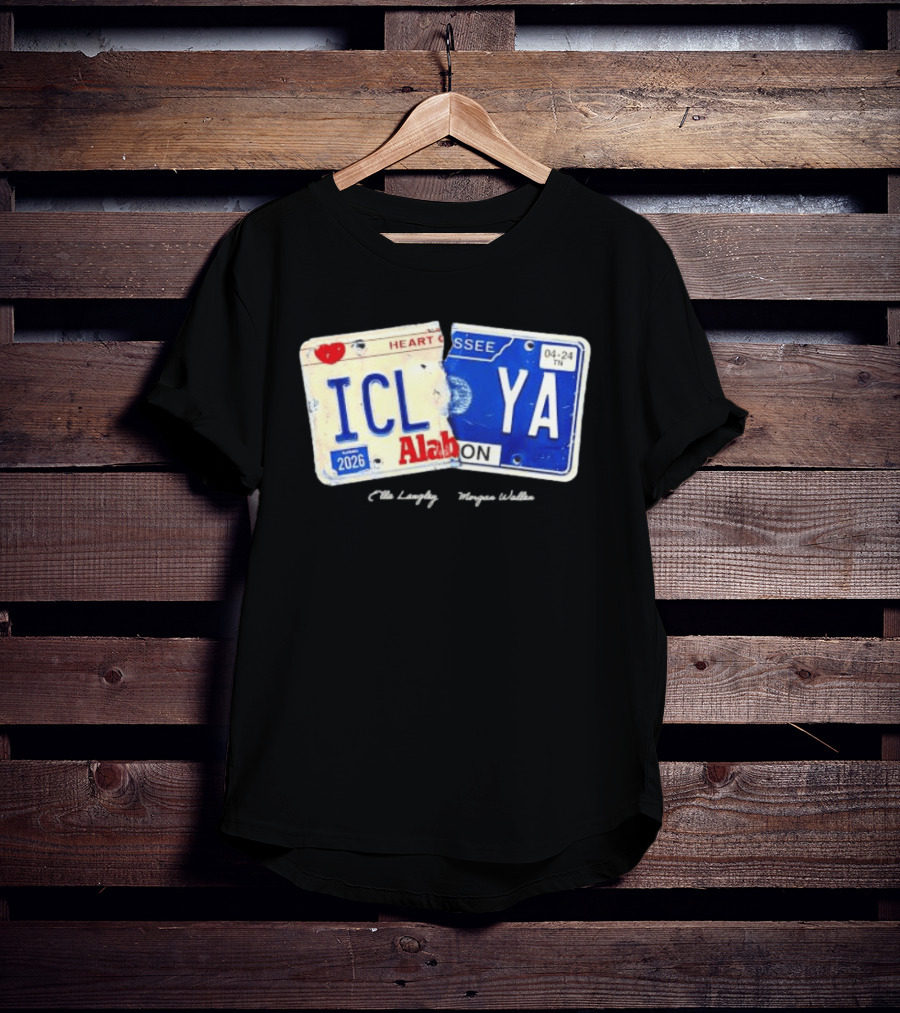 I Can't Love You Anymore Alabama Tennessee License Plate Heart Breakup T-Shirt