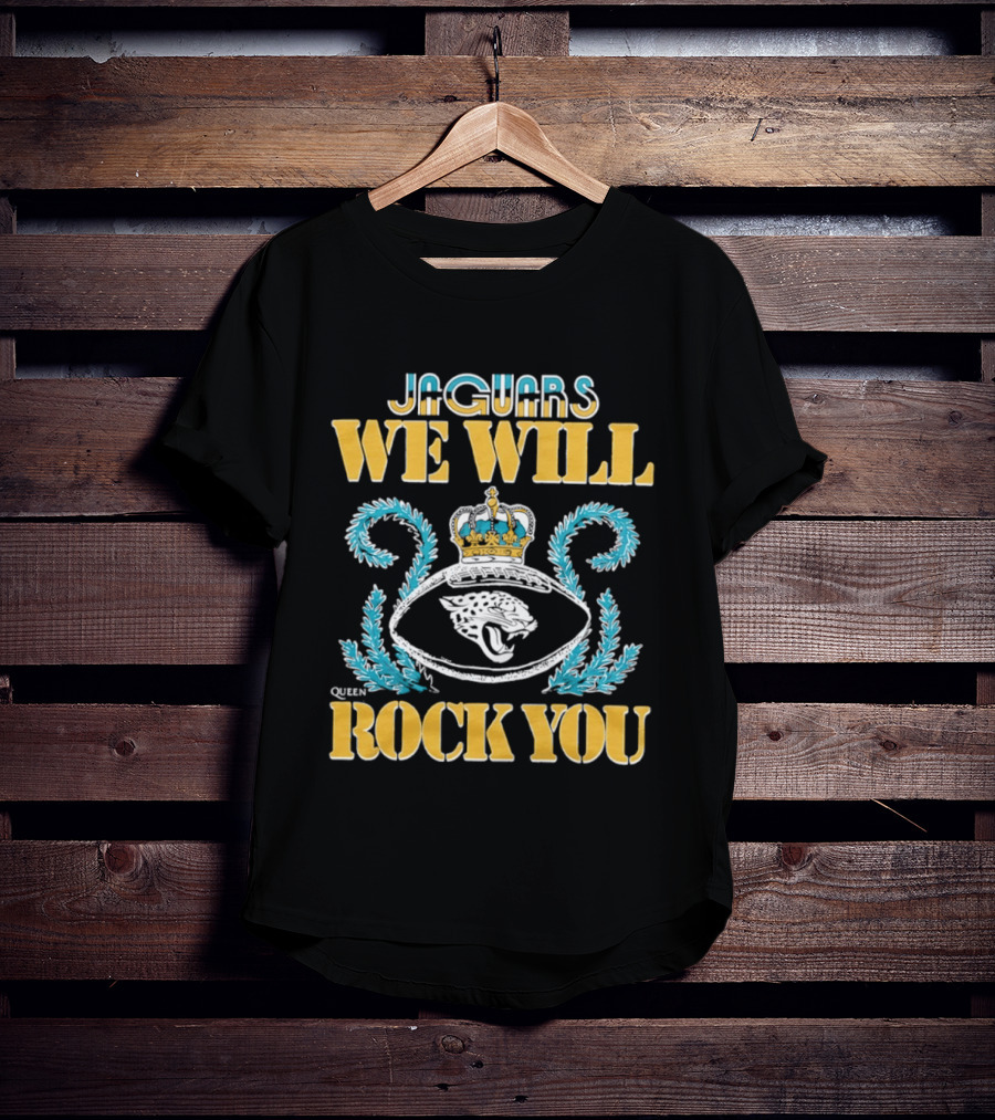 Jaguars We Will Rock You Crown Football T-Shirt