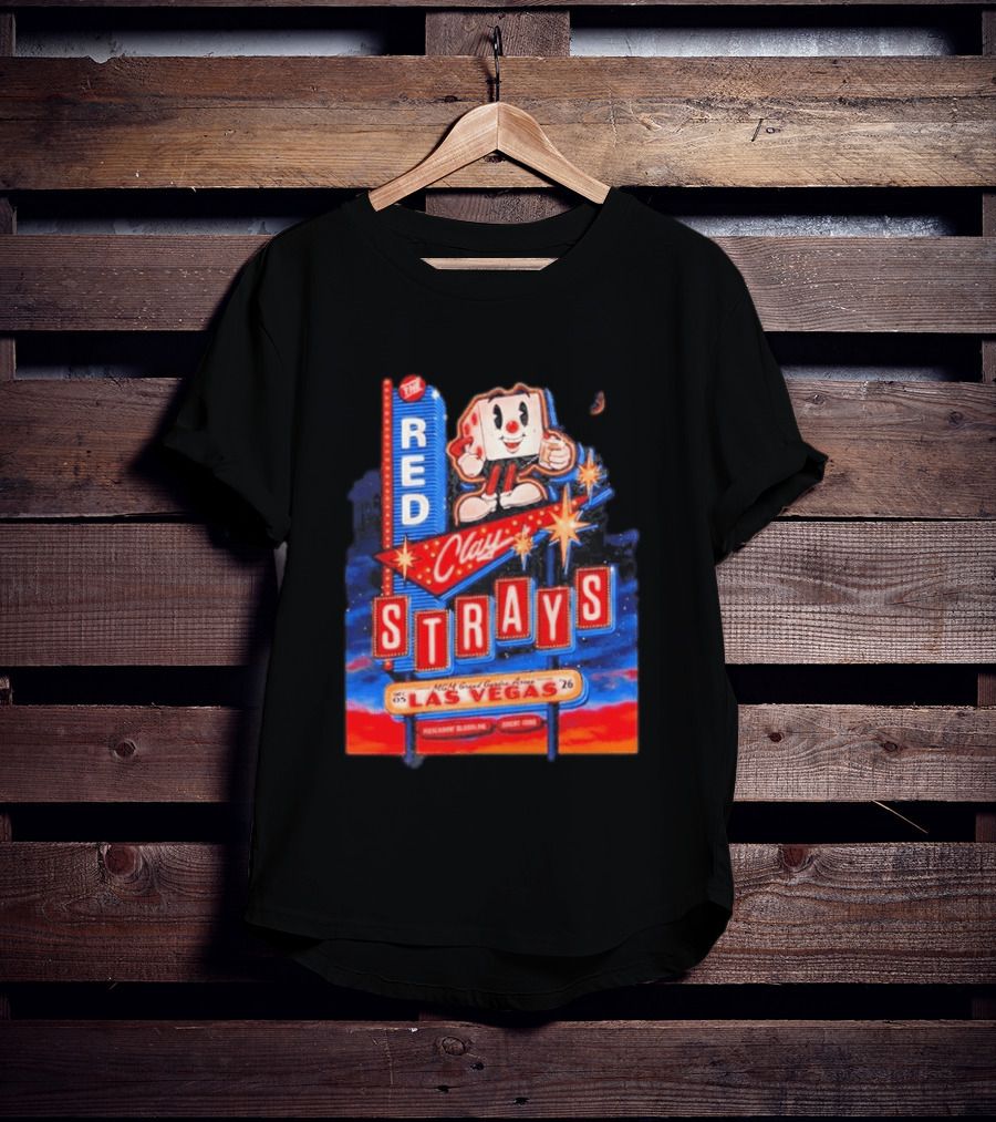 The Red Clay Strays MGM Grand Garden Arena Las Vegas December 5 2026 Neon Vintage Sign T-Shirt