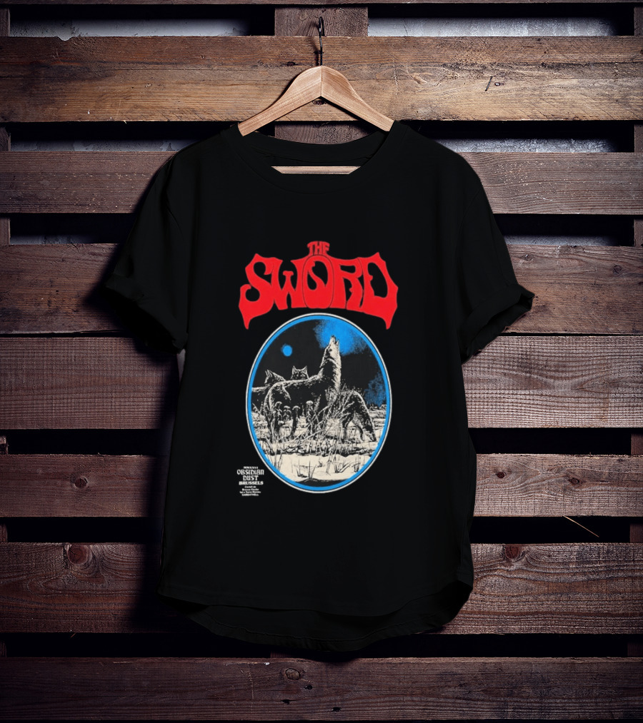 The Sword Brussels Belgium May 17 2026 Wolf Howling At Moon T-Shirt