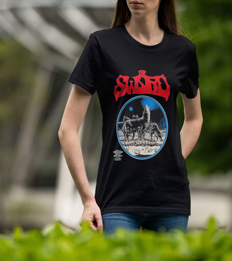 The Sword Brussels Belgium May 17 2026 Wolf Howling At Moon T-Shirt