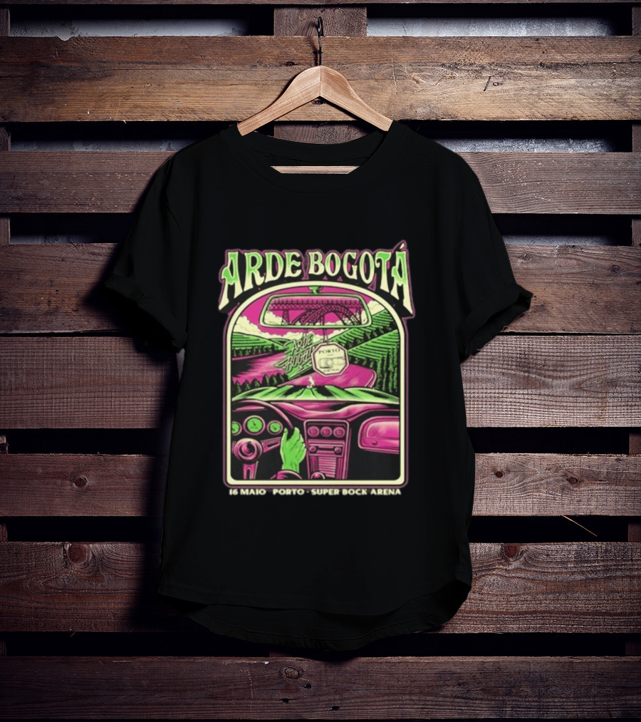 Arde Bogotá 16 Maio Porto Super Bock Arena 2026 Retro Road Trip T-Shirt