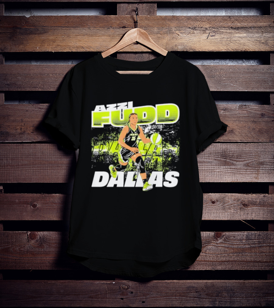 Azzi Fudd Dallas Wings WNBA Dribble Action T-Shirt