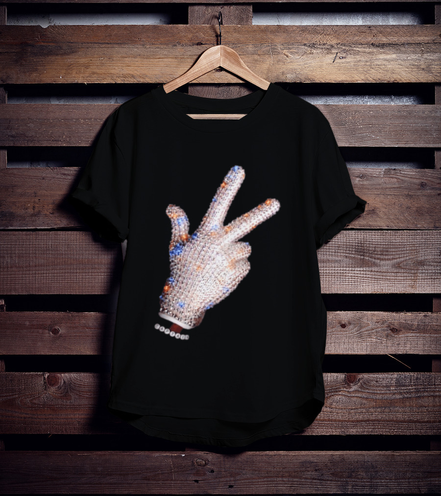 Captain Iceman New York Knicks Drake Iceman Sequined Glove Hand Gesture T-Shirt