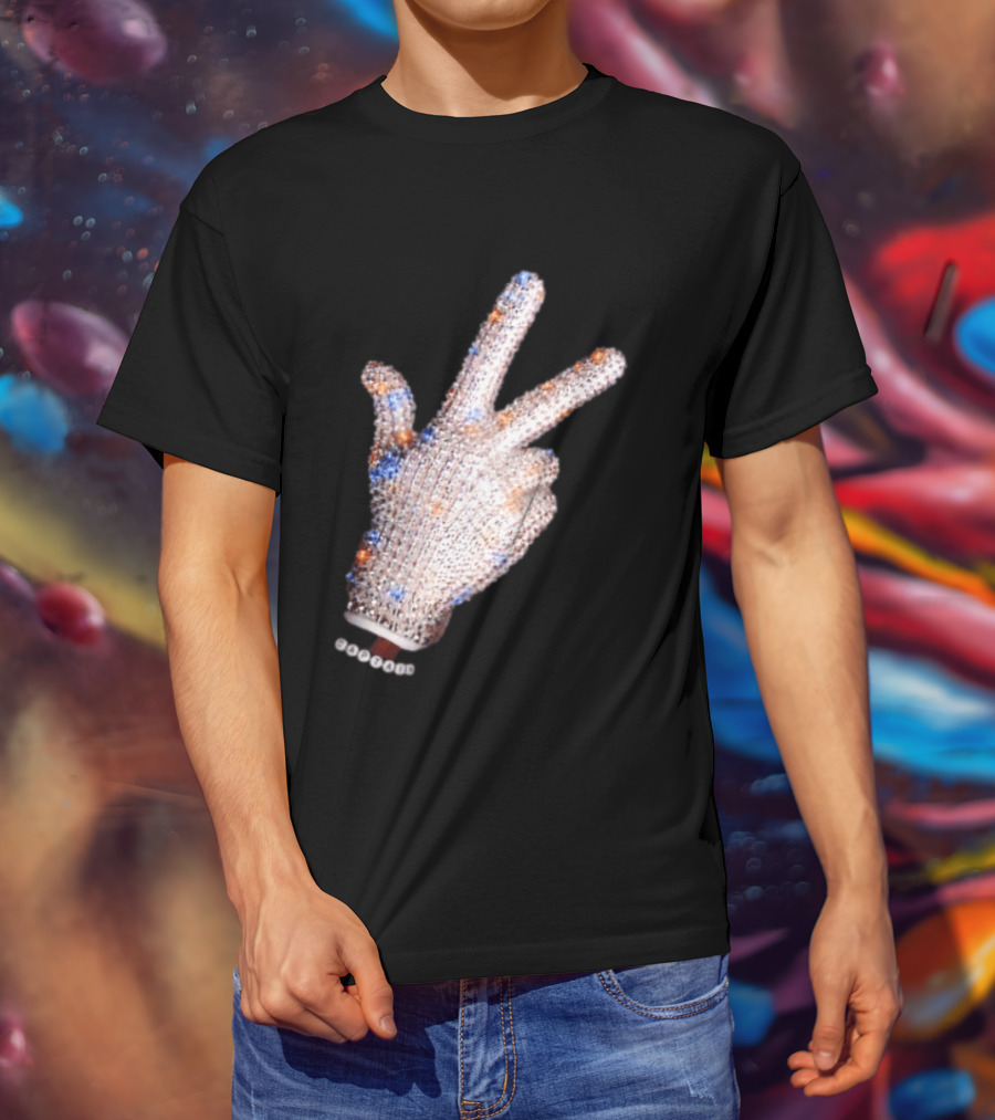 Captain Iceman New York Knicks Drake Iceman Sequined Glove Hand Gesture T-Shirt