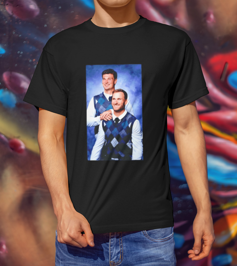 Kirk Cousins Fernando Mendoza Raiders Step Brothers Argyle Sweater Duo T-Shirt