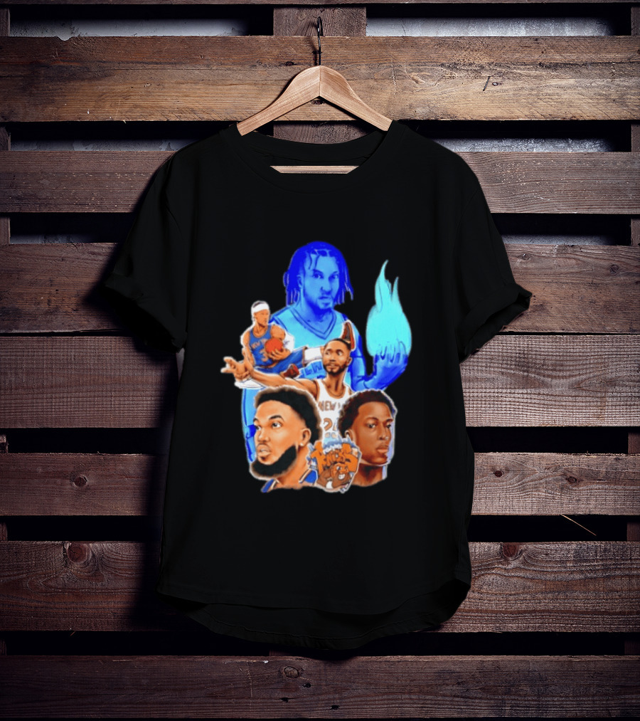 Knicks Jalen Brunson OG Anunoby Mikal Bridges Karl Anthony Towns Basketball T-Shirt