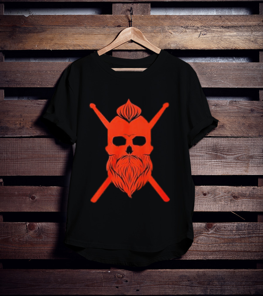 Drummer Skull Crossed Drumsticks Stealing Until Nobody's T-Shirt