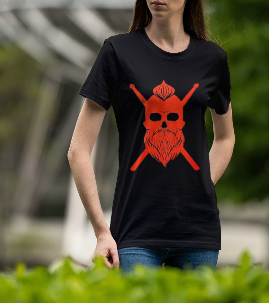 Drummer Skull Crossed Drumsticks Stealing Until Nobody's T-Shirt