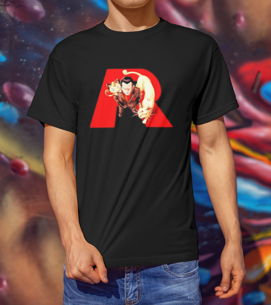 Giovanni Team Rocket Meowth Persian Pokémon Anime Fanart T-Shirt