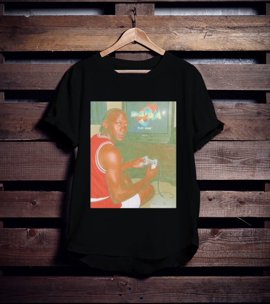 Space Jam Play Game Michael Jordan Gaming Scene T-Shirt