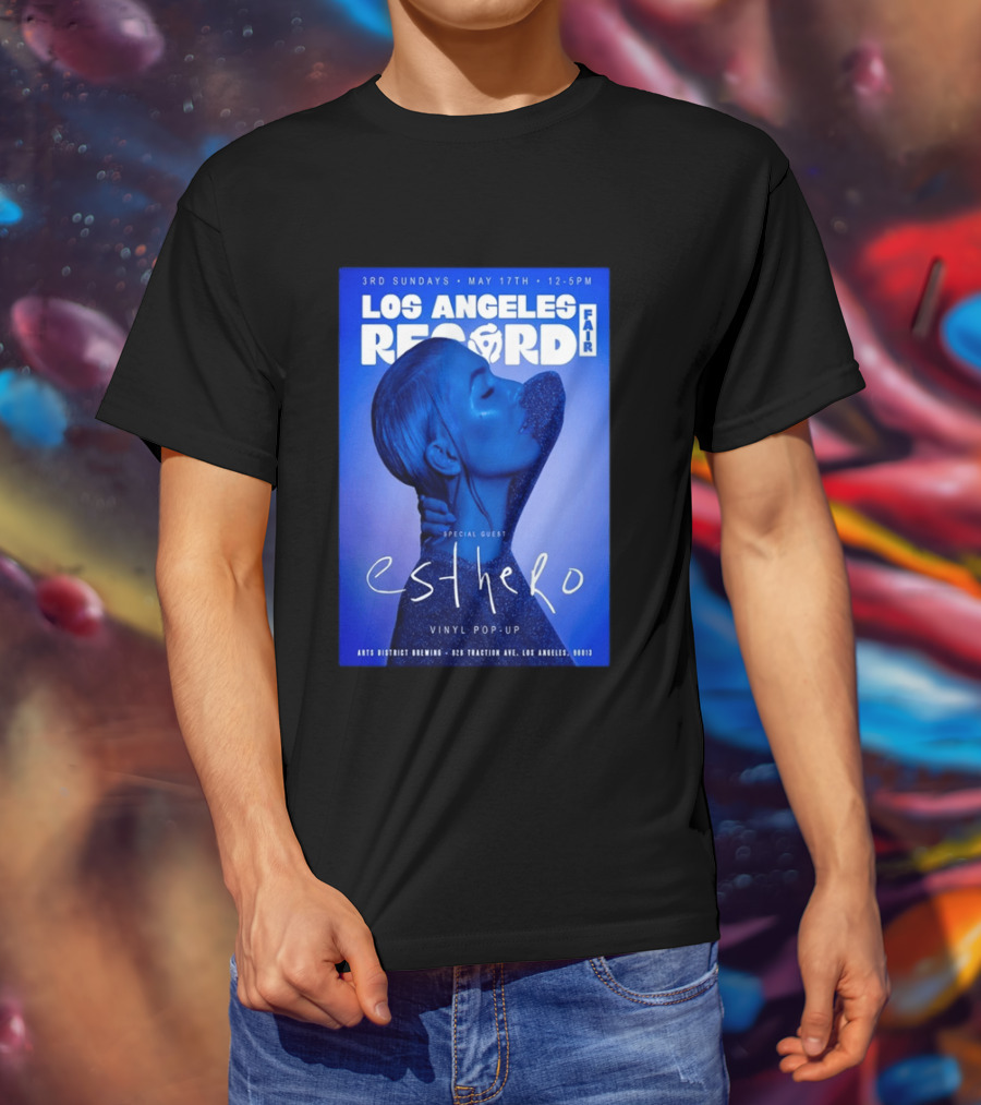 Los Angeles Record Fair May 17 Special Guest Esthero Vinyl Pop Up Arts District Brewing T-Shirt