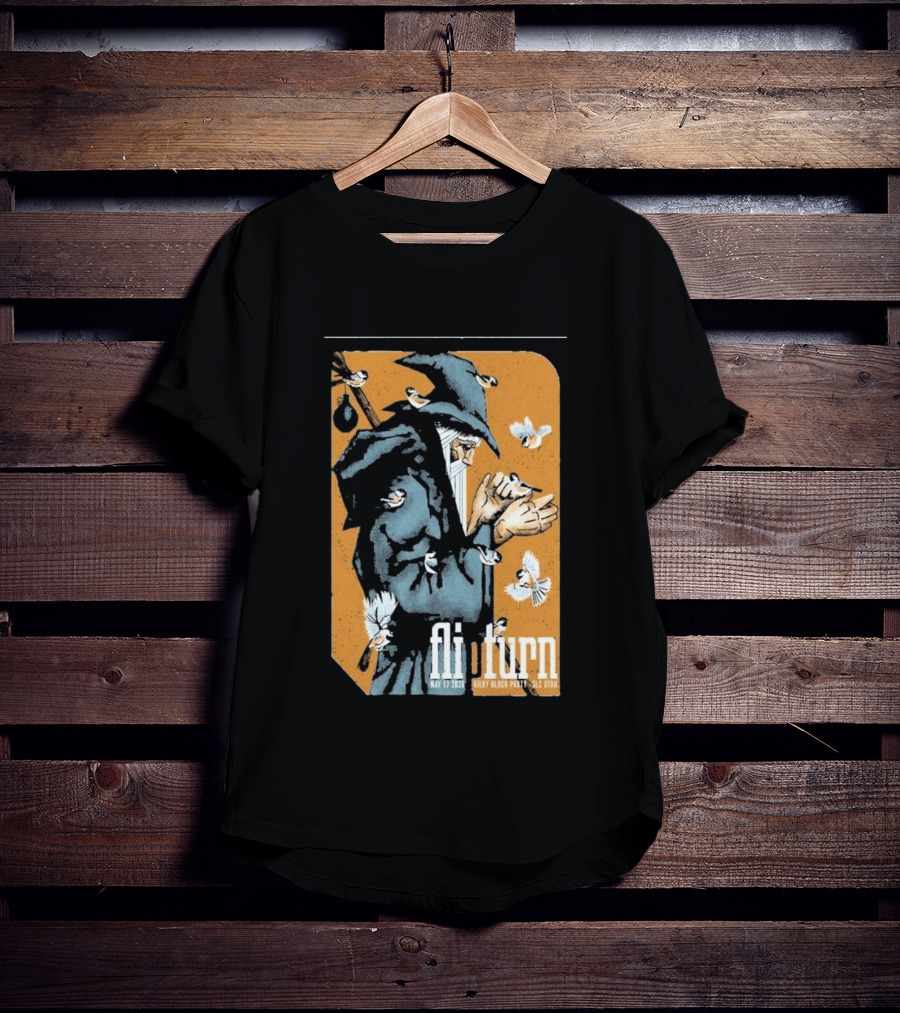 Flipturn Kilby Block Party May 17 2026 Salt Lake City Utah Wizard With Birds T-Shirt