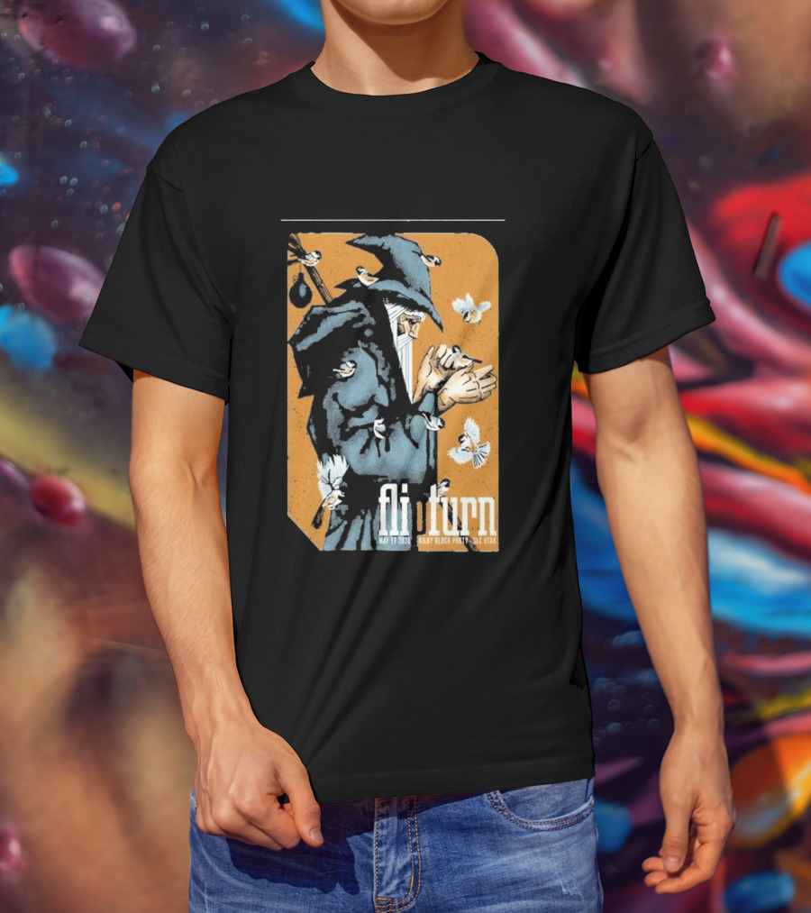 Flipturn Kilby Block Party May 17 2026 Salt Lake City Utah Wizard With Birds T-Shirt