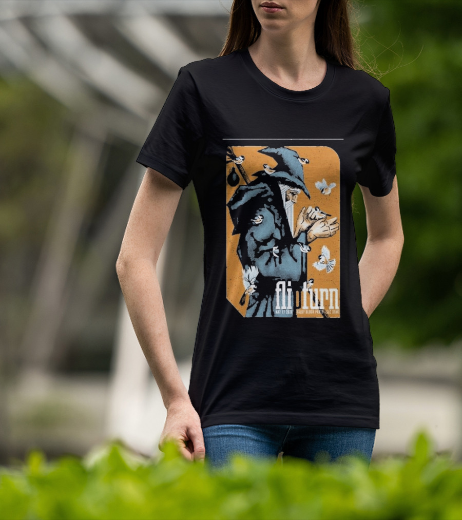 Flipturn Kilby Block Party May 17 2026 Salt Lake City Utah Wizard With Birds T-Shirt