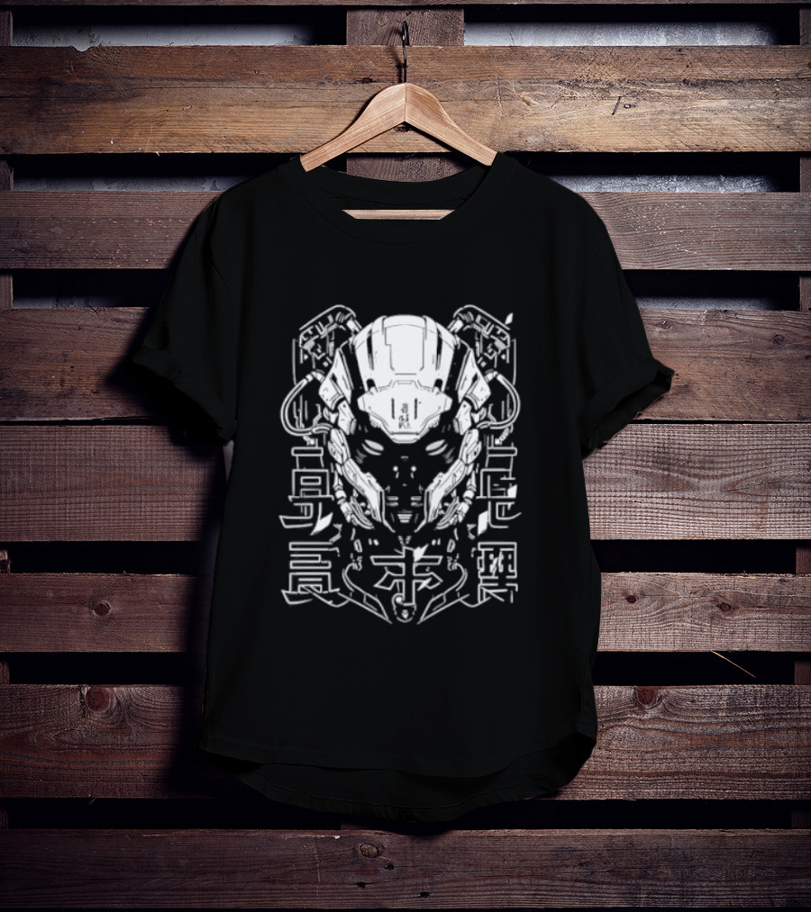 Futuristic Japanese Cyberpunk Demon Mecha Techwear Harajuku Otaku T-Shirt