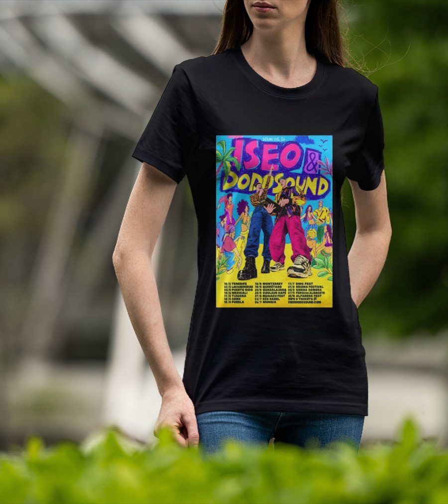 Iseo Dodosound Verano Tour 2026 Tenerife Guadalajara Zaragoza Fiesta T-Shirt