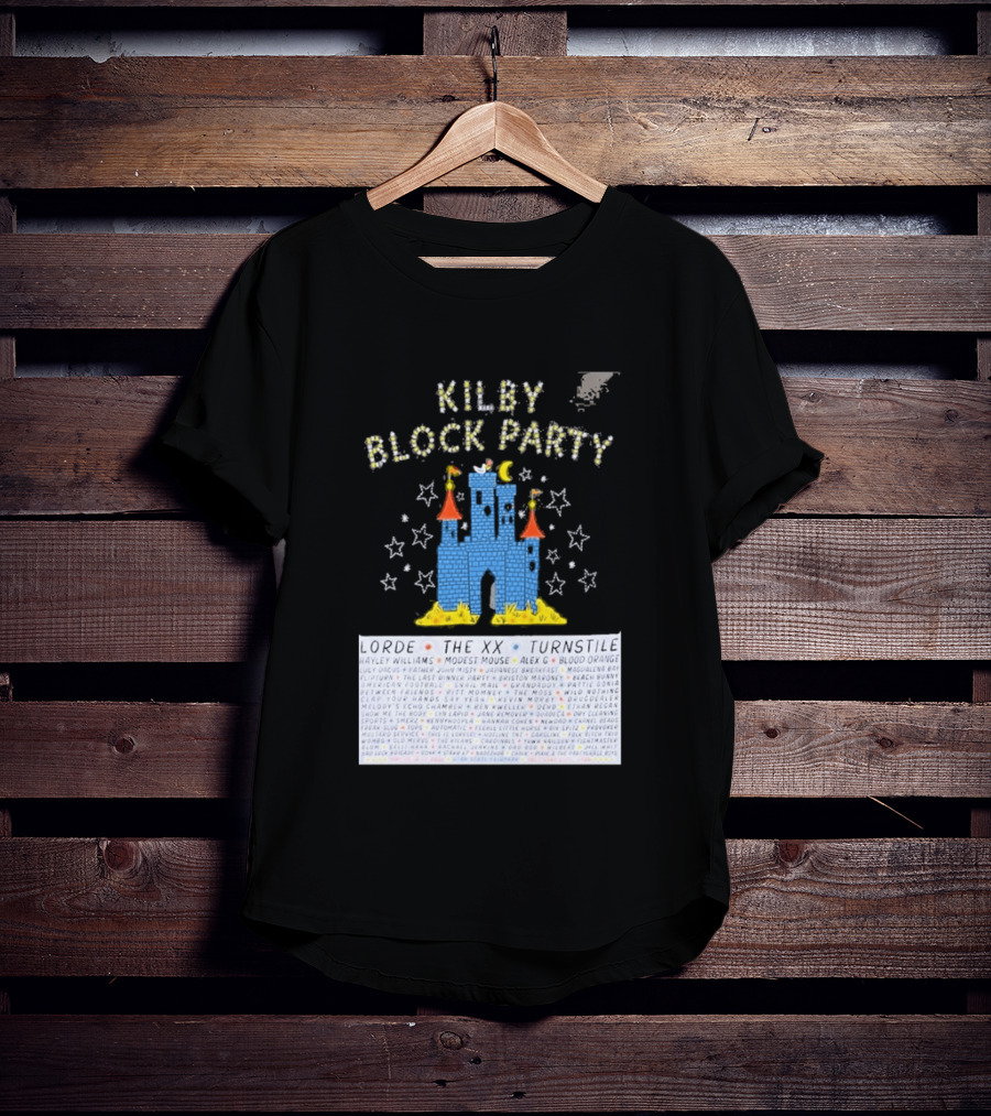 Kilby Block Party Salt Lake City May 17 2026 The XX Turnstile Alex G Blood Orange Stars Castle T-Shirt