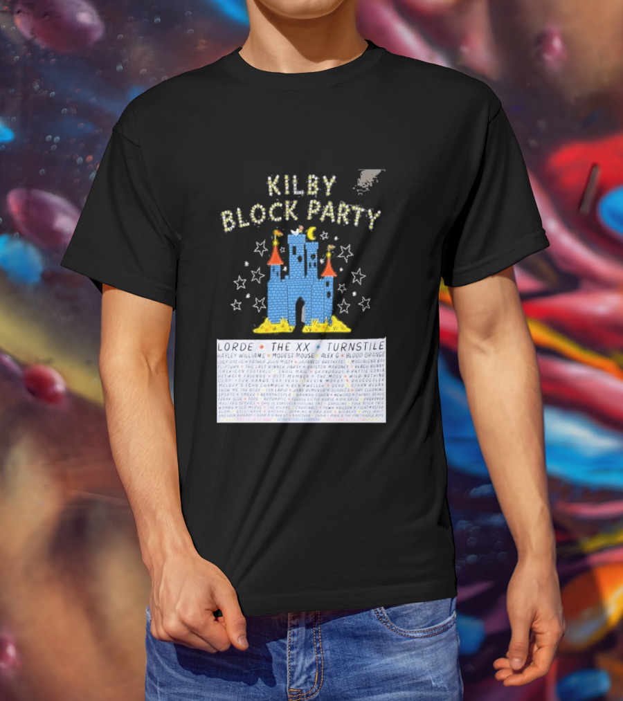 Kilby Block Party Salt Lake City May 17 2026 The XX Turnstile Alex G Blood Orange Stars Castle T-Shirt