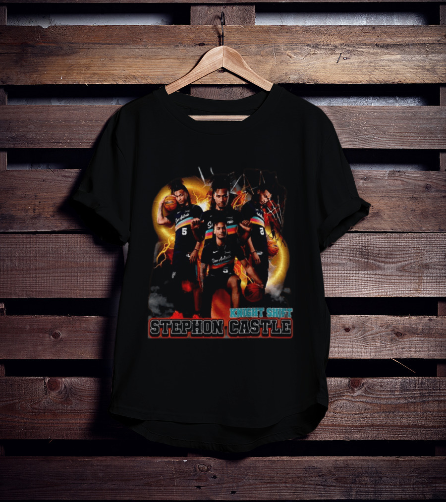 Knight Shift Stephon Castle San Antonio Spurs Basketball Star T-Shirt