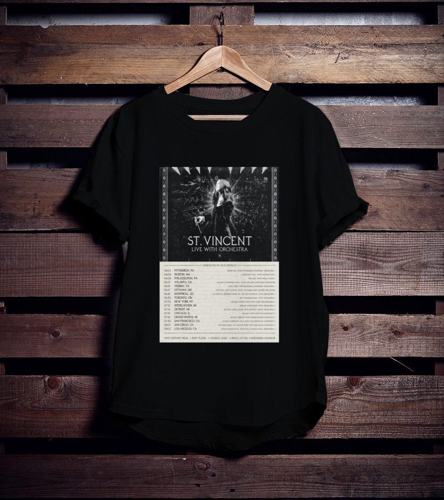 St Vincent Live With Orchestra 2026 Tour Conducted By Jules Buckley Dates And Locations T-Shirt