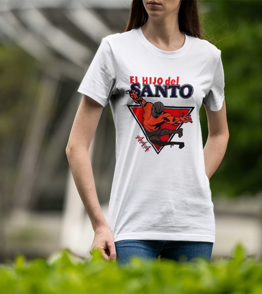 El Hijo Del Santo AAA Lucha Libre Wrestler In Red Triangle T-Shirt