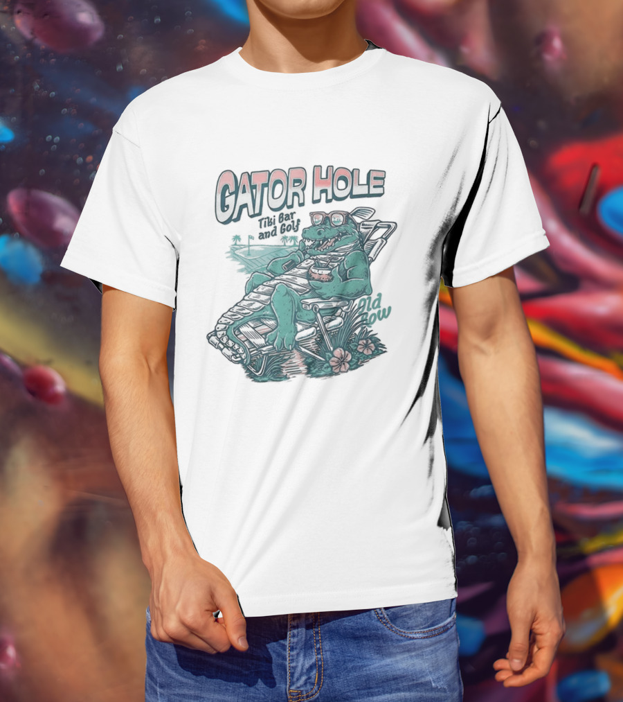Gator Hole Tibi Bar Golf Crocodile Relax T-Shirt