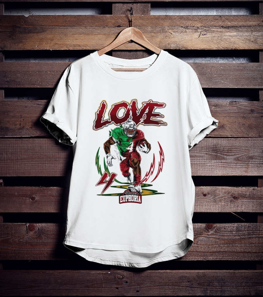 Jeremiyah Love Euphoria 4 Football T-Shirt
