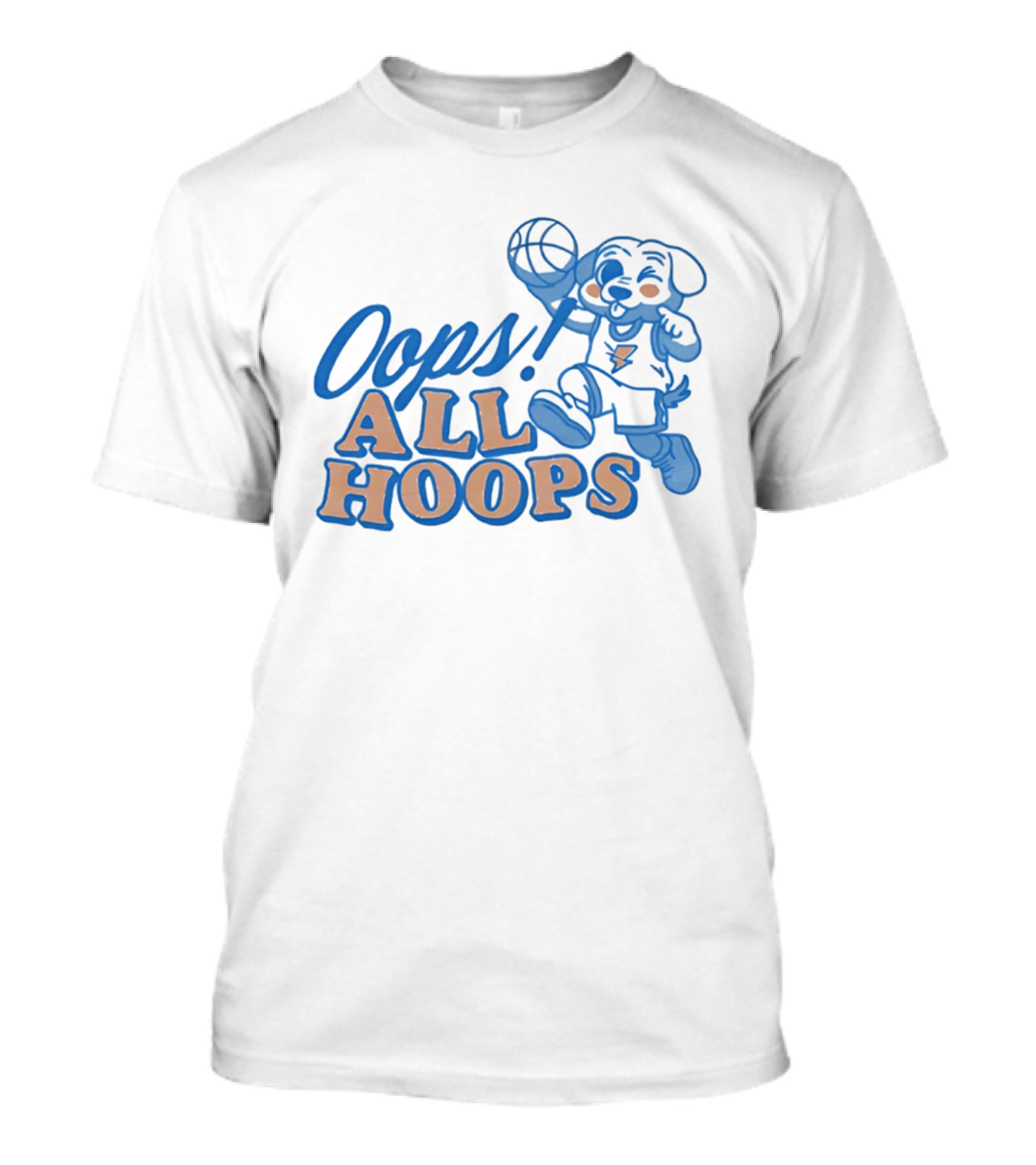 Oops All Hoops Oklahoma City Thunder Playful Dog Basketball T-Shirt