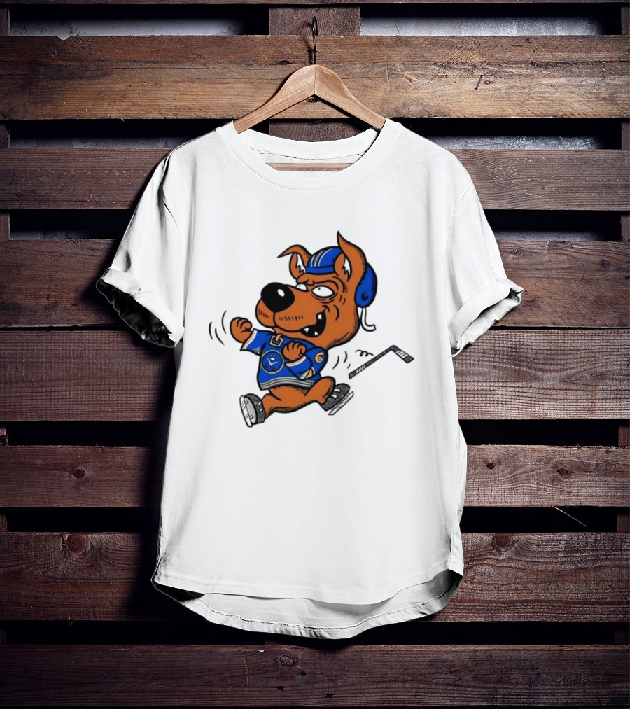 Scrappy Doo Buffalo Sabres Hockey Cartoon T-Shirt