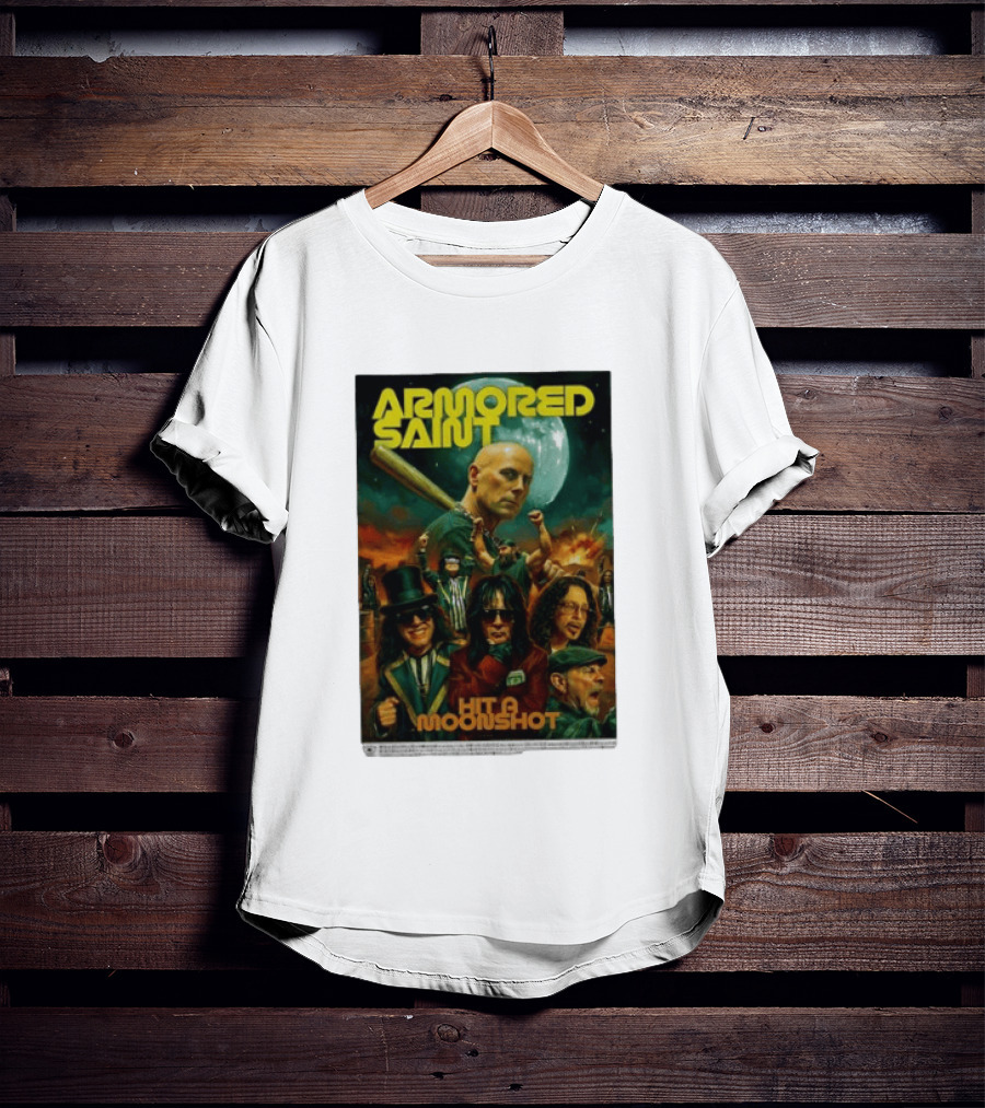 Armored Saint Hit A Moonshot Heavy Metal Band T-Shirt