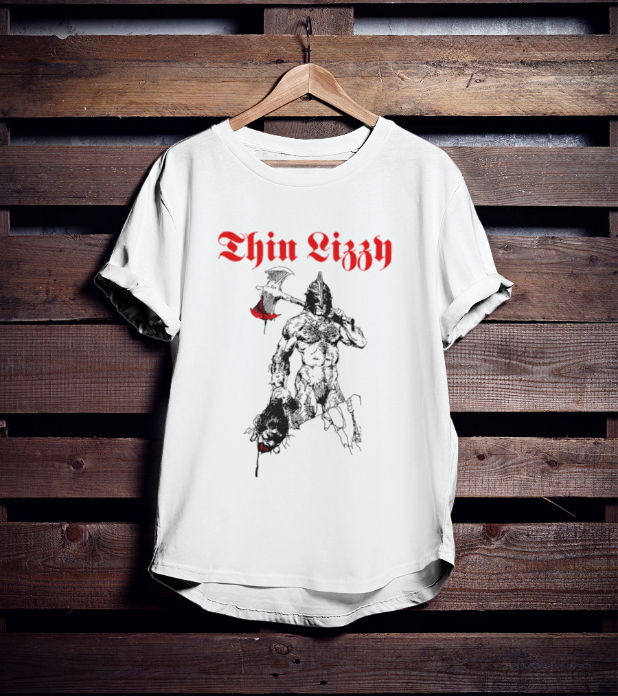 Thin Lizzy Blood Will Spill Warrior Axe T-Shirt