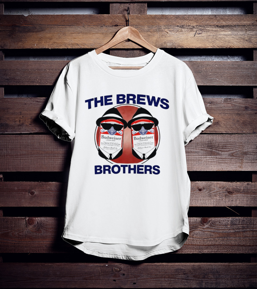 Budweiser The Brews Brothers Parody Iconic Red Label Duo T-Shirt
