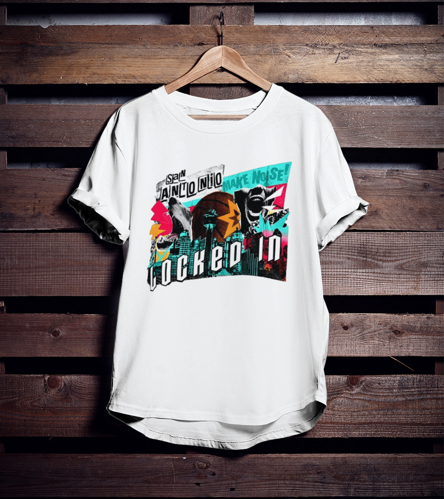 San Antonio Spurs Locked In Make Noise Basketball T-Shirt
